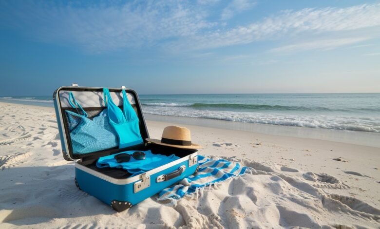 Taking a Suitcase to the Beach