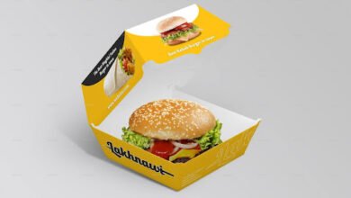 Custom printed burger boxes